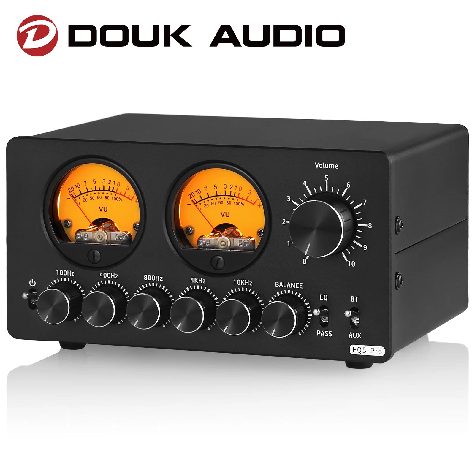 Douk Audio EQ5 PRO ̴ 5  EQ ,  ù , 3.5mm AUX ׷  н 뷱 , VU 跮 